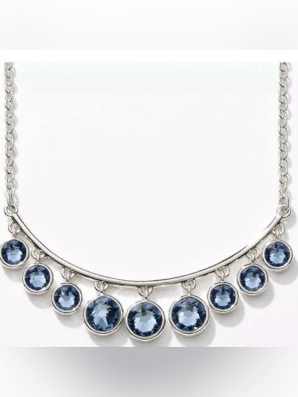NWT Touchstone Crystal “On the Move, Denim” Necklace, Retired